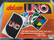 Uno Deluxe Amigo 1986 Vintage Kartenspiel mit Kartenhalter