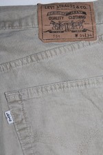Levis Herren Jeans Hose 551 Regular Straight Cordhose W34 L30 khaki Levi's *