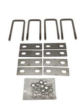 U-Bolzen M8, U-Bolzen aus Edelstahl mit Mutter und Unterlegscheiben M8 x 50 x 60