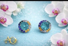Mode ohrstecker mit paraiba - mit,