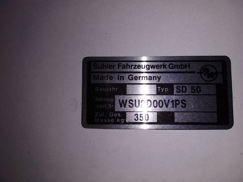 Typenschild schild - typenschild,