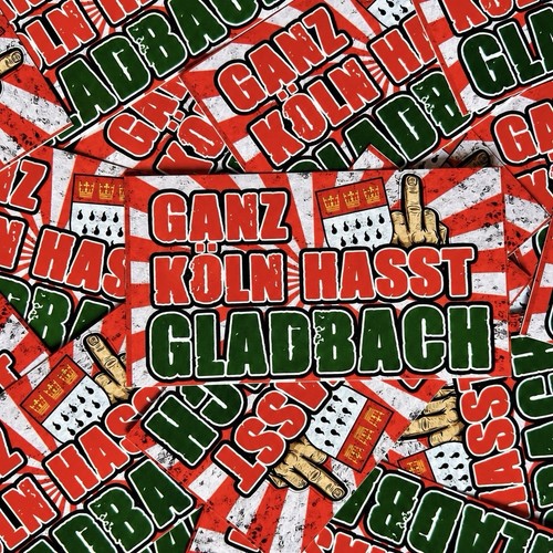 Köln aufkleber anti gladbach - aufkleber,