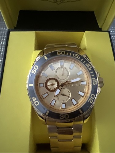 Herrenuhr edelstahl vergoldet - herrenuhr,
