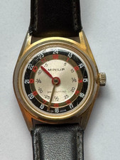 LIP Minilip - Handaufzug  -  Vintage Armbanduhr  Herren - Werk läuft