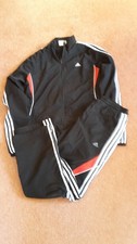 ADIDAS Trainingsanzug Jogginganzug Schwarz Climalite Gr. 7 Gebr. Guter Zustand