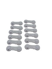 Kimsky 12er Set Kindersicherungen für Schränke und Schubladen, Weiß,