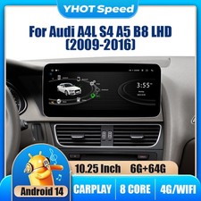 10.25'' Wireless Retrofit Carplay Android 14 Auto GPS Navi Für Audi Q5 2009-2016