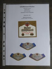 Bieretiketten, Bayern, Hirschau, Schloßbrauerei Hirschau