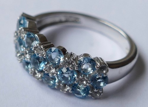 Designer ring blaue - 13, steine