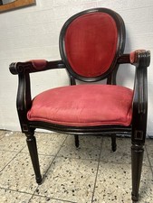 Casa Padrino Luxus Barock Esszimmer Stuhl Rot Schwarz Handgefertigt Antik Stil