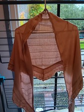 Schultertuch Rosa Volant ca. 190 x 80 cm Schal Stola Noa Noa Spitzenborte