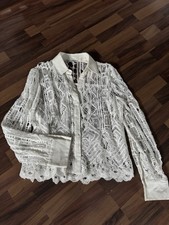 ZARA Häkel Spitzen Bluse Ecru