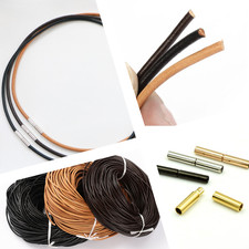 Leder Armband Halskette Kette Echt Schwarz Farbe Echtleder Lederband 17--80cm