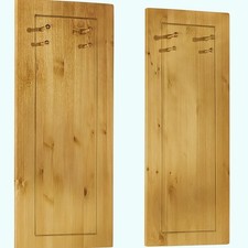 massive Wandgarderobe Kiefernholz gelaugt/geölt, Garderobe Paneel 2 Stück