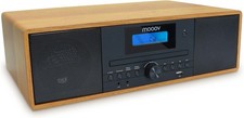 Kabelloses Micro-HiFi-Anlage, Holzoptik, CD-Player, FM-Radio mit Fernbedienung
