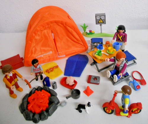 Camping mit zelt - mit, schlafsack