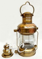 Vintage Nautisch Anker Laterne Oil Burner Boot Licht Messing Antik Schiff Lampe