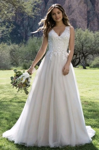 Brautkleid linie weiß - brautkleid,