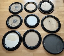 10 antike Bilderrahmen oval