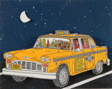 JOHN SUCHY "Look out! N.Y.C." 3D Farblithographie signiert POP ART New York 1993