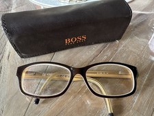 Hugo Boss Orange Damen Brillengestell dunkelbraun mit Lederetui