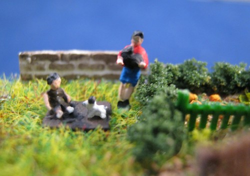 Frau mit hase auf - (,