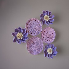 Gehäkelt Tisch Dekoration Lila