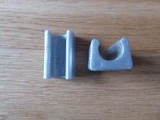 2 Fußstopfen/Klemmschalengleiter/Bodenschoner, ohne Zapfen, grau 1,1 cm 110