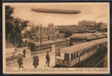 Ansichtskarte Hamburg, Luftschiff Viktoria Luise über der Stadt 1913 