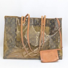 LOUIS VUITTON Monogram Cabas Cruise Vinyl Tote Bag Brown M50500 Auth LV RARE