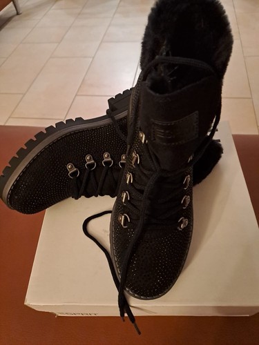 Esprit stiefel schwarz glitzer - schwarz,