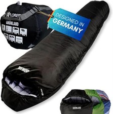 Mumienschlafsack Schlafsack Winter -23°C XXL Alaska Camping Grönland schwarz