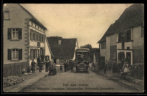 Mühlacker postauto der - ak,