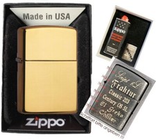 Zippo messing poliert + GRATIS