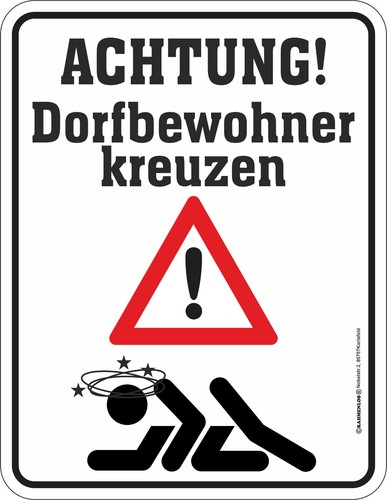 Blechschild schild achtung - blechschild,