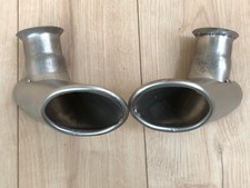 Satz orig Porsche 996 MK1 3,4 Endrohre Edelstahl Auspuffblenden Auspuff Blenden
