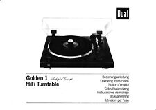 Bedienungsanleitung-Operating Instructions für Dual Golden 1