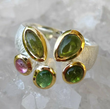 Turmalin Ring Multicolor 925