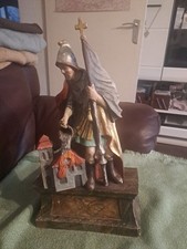 Ältere Heiligen Figur aus Holz um Ca. 18 JAHRHUNDERT Kommt Aus Niederbayern