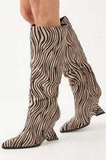 Misspap Zebra Kniehohe Stiefel