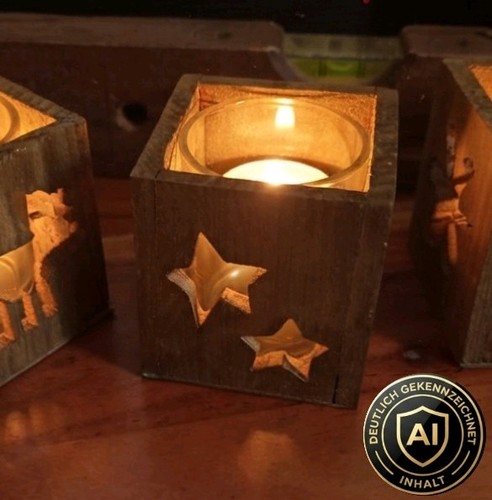 Deko kerzenhalter holz - deko, gold