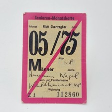 Fahrkarte Senioren Monatskarte