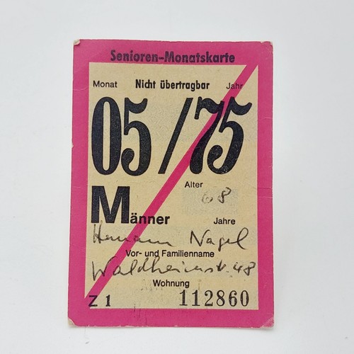 Fahrkarte senioren monatskarte - fahrkarte,