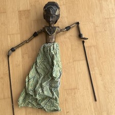 Indonesien Stabpuppe, Stab Marionette Stabmarionette Holzpuppe ca. 60 cm