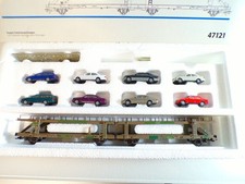 Märklin H0 47121 Doppel-Autotransportwagen mit 8 Mercedes-Benz PKW in OVP BH1192