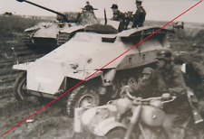 2WK Panzer Div. BMW Motorrad Gespann Pz. Kpfw. Spähwagen SDKfz 251D Repro Foto