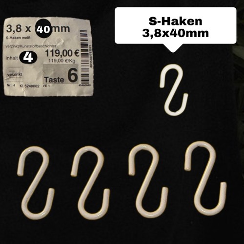 S-Haken weiß