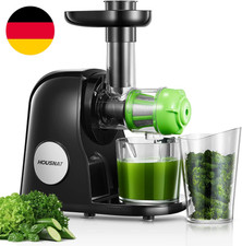 HOUSNAT Slow Juicer, Entsafter Gemüse Und Obst, Profi Entsafter Mit Ruhigem Moto