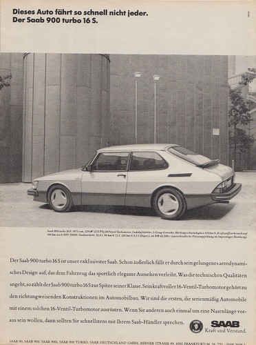 Saab 900 turbo reklame - s,