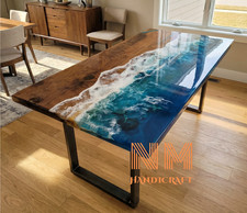 Ozeanblaue Epoxid-Tischplatte